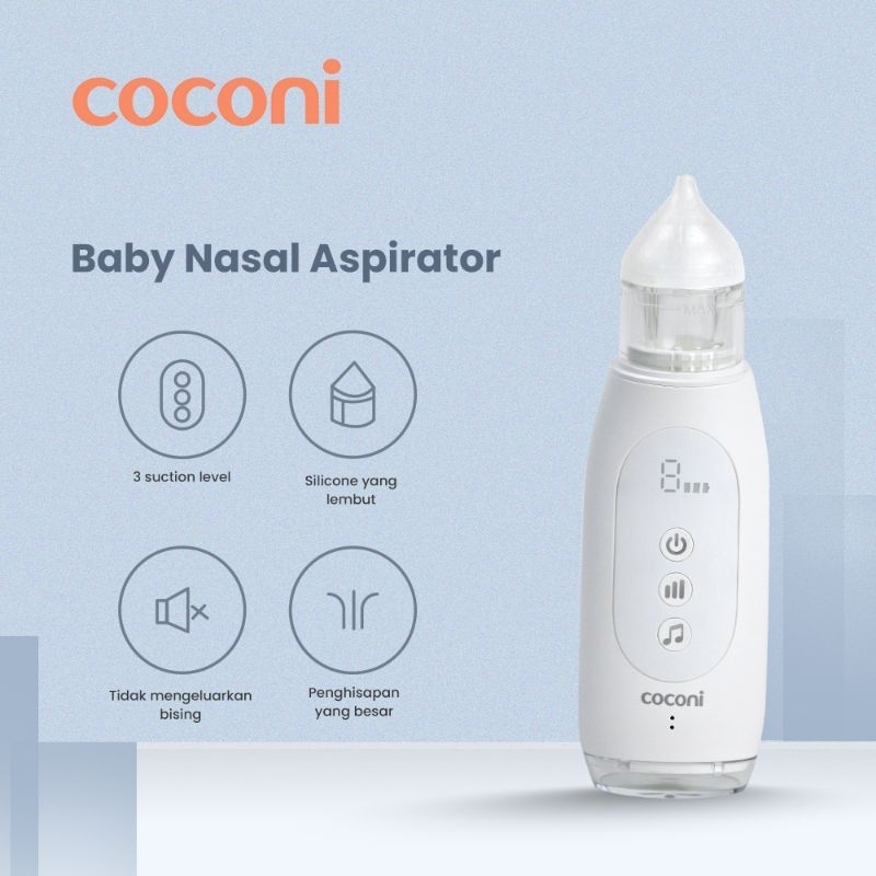 Coconi Baby Electric Nasal Aspirator Nose Cleaner / Alat Sedot Ingus Anak Bayi / Penyedot Ingus Elektrik