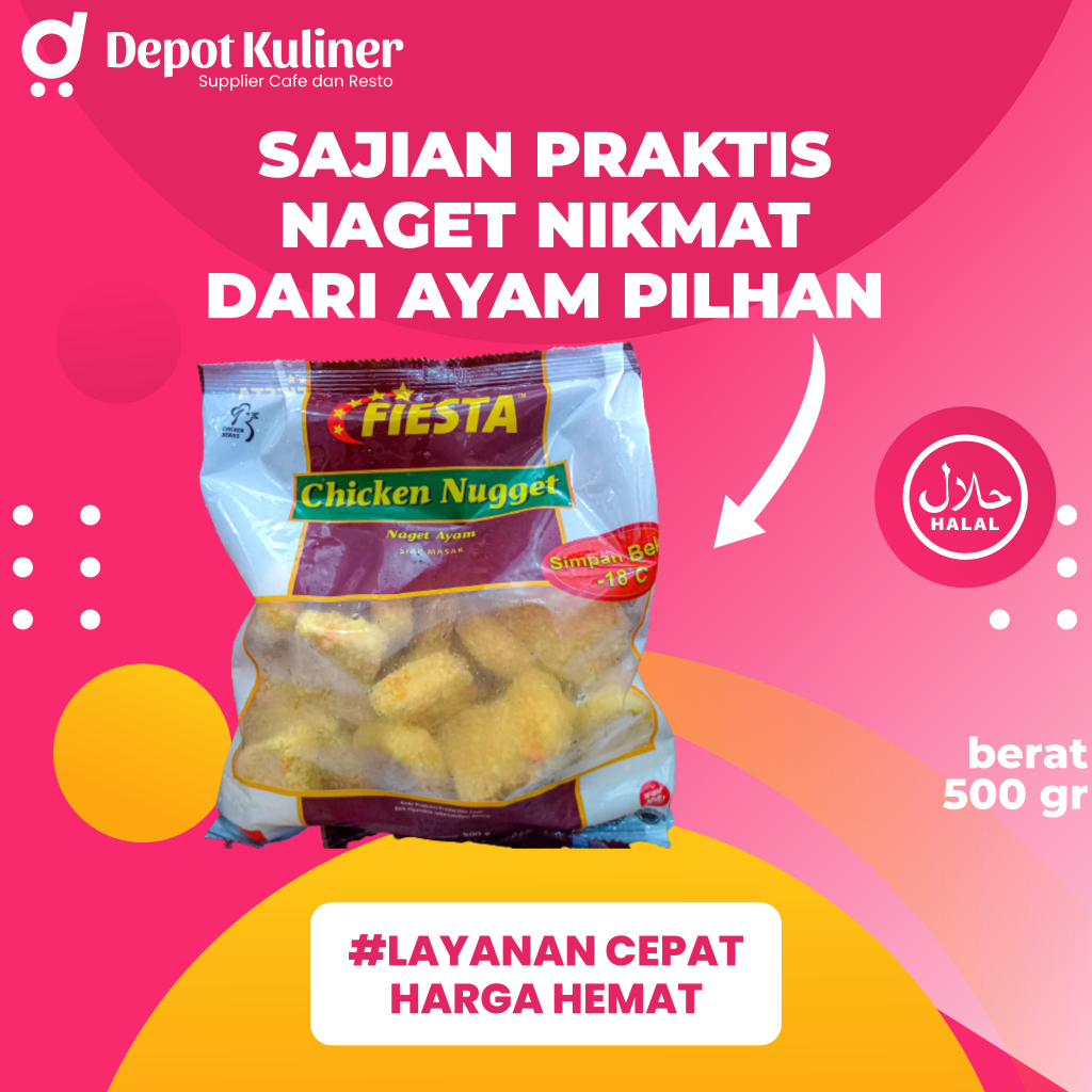 Fiesta Naget Ayam 500gr / Fiesta Chicken Nugget