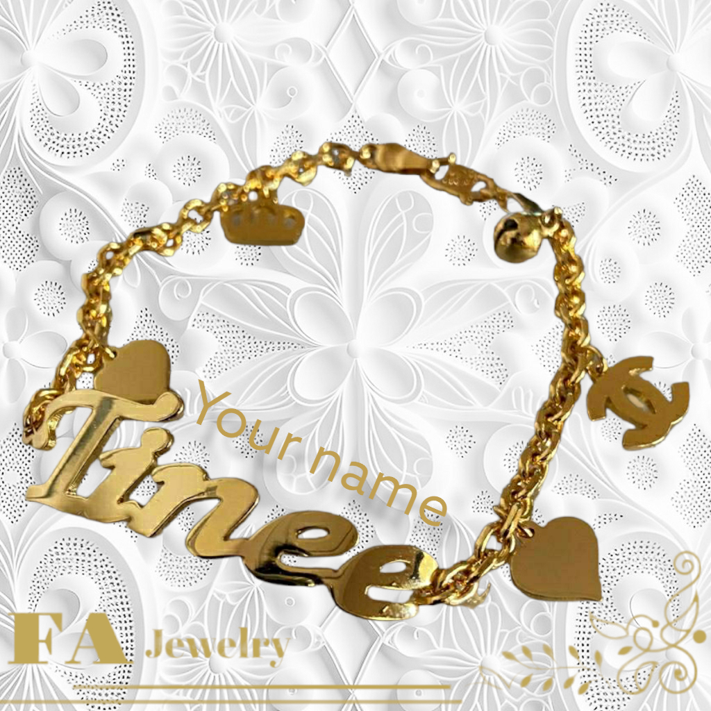 gelang nama lapis emas 14k gelang bayi sampai dewasa  gelang custom name