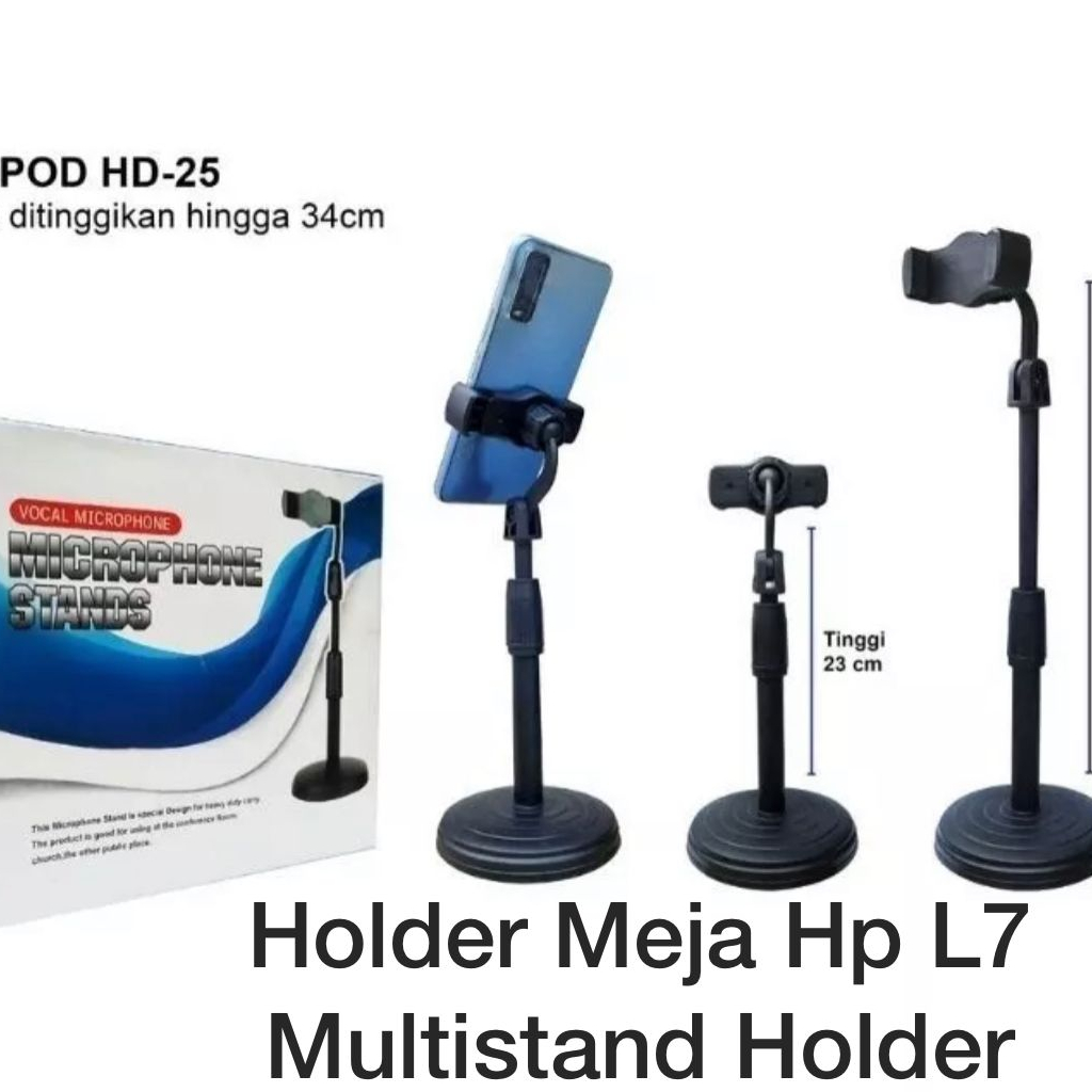 Holder stand HP L7 kualitas grade premium Holder Multifungsi meja Live HD25 Universal Holder L-7 ZOOM KONTEN KREATOR BY SMOLL