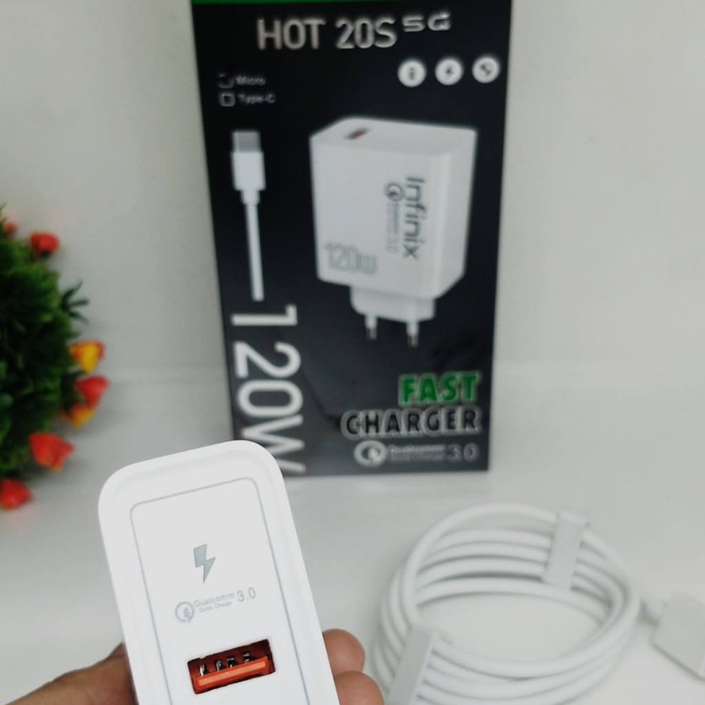 Charger Infinix Hot 20s 120W Ori 100% Micro Type C Infinix hot 20s fast charging PROMO SEN