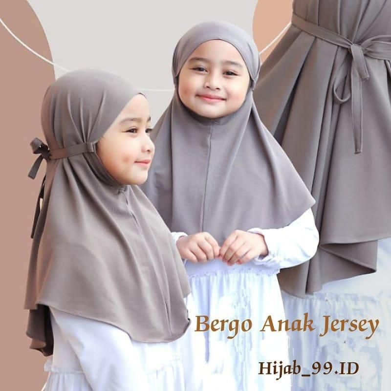 Bergo Jersey Alifia / Bergo anak Jersey tali