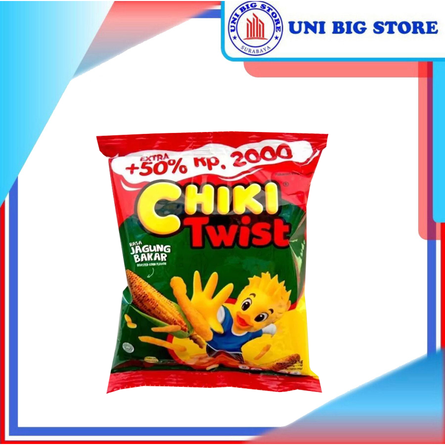 

Chiki Twist Roasted Corn Jagung Bakar 22 gr x 10 sachet