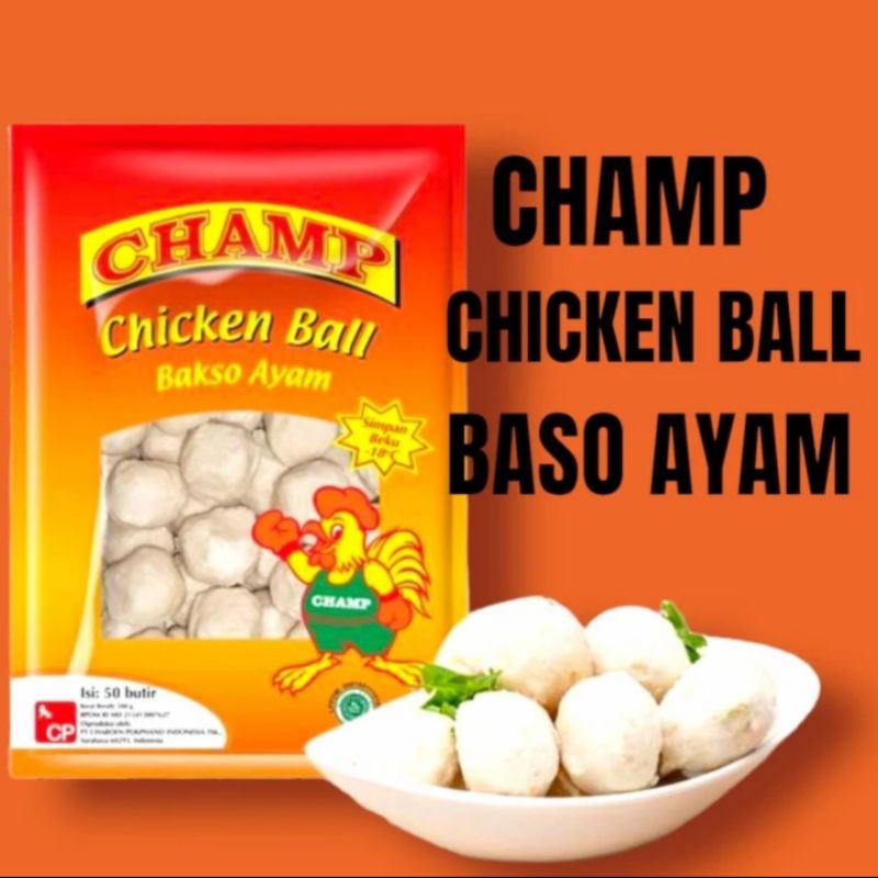 

Champ chicken ball 500gr bakso ayam isi 50 Butir