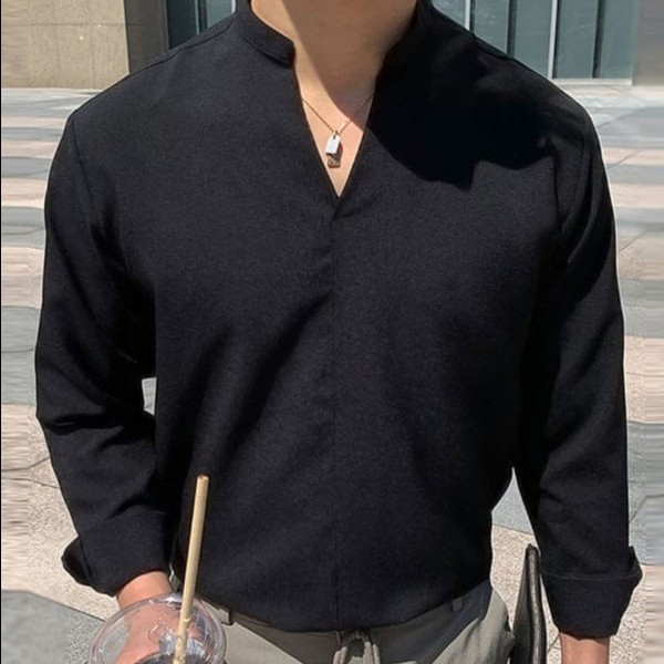 Kemeja hitam premium dewasa Modern Formal lengan panjang M9S2 terbaru 2023 REGULER Casual lengan pen