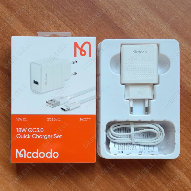 MCDODO Charger Android USB Type-C 3A QC3.0 Fast Charging 18W (CH-5750)