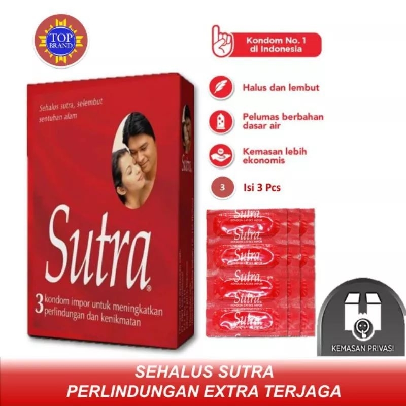 Kondom Sutra Classic Merah Isi 3 pcs