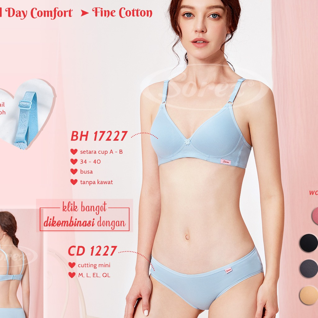 Bra BH basic Tanpa kawat 17227 Sorex