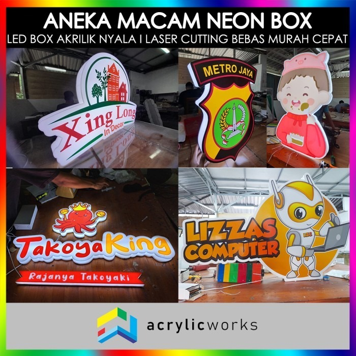 NEON BOX LED Custom Sesuai Desain