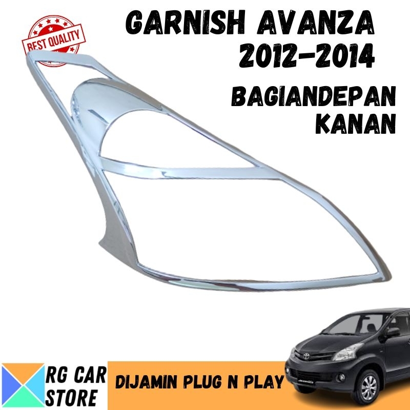 GARNISH ALL NEW  AVANZA 2012-2014 WARNA CHROME DIJAMIN PNP TINGGAL PASANG BERKUALITAS