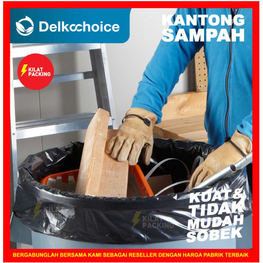 PLASTIK SAMPAH | KANTONG PLASTIK SAMPAH | KRESEK SAMPAH | TRASH BAG BESAR / JUMBO KUAT HITAM PACK