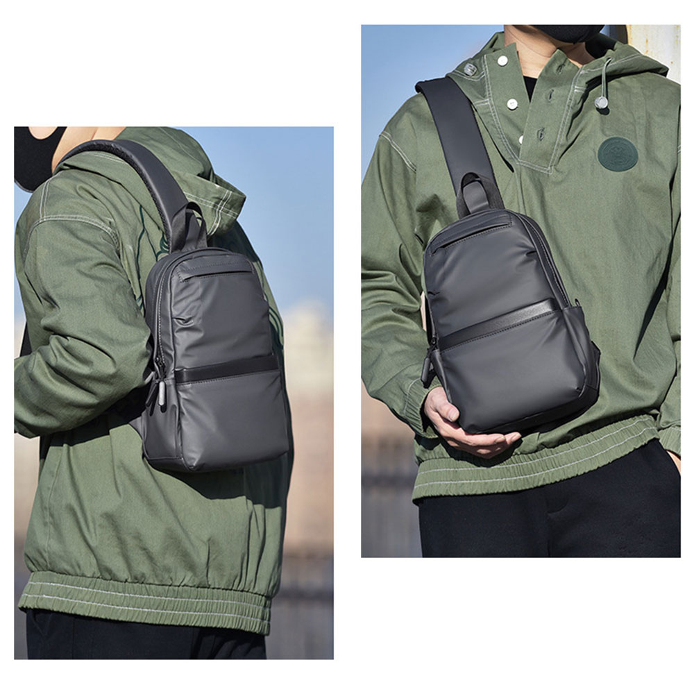 Tas Selempang Pria Crossbody Bag Waterproof 30cm - 0218 - Black