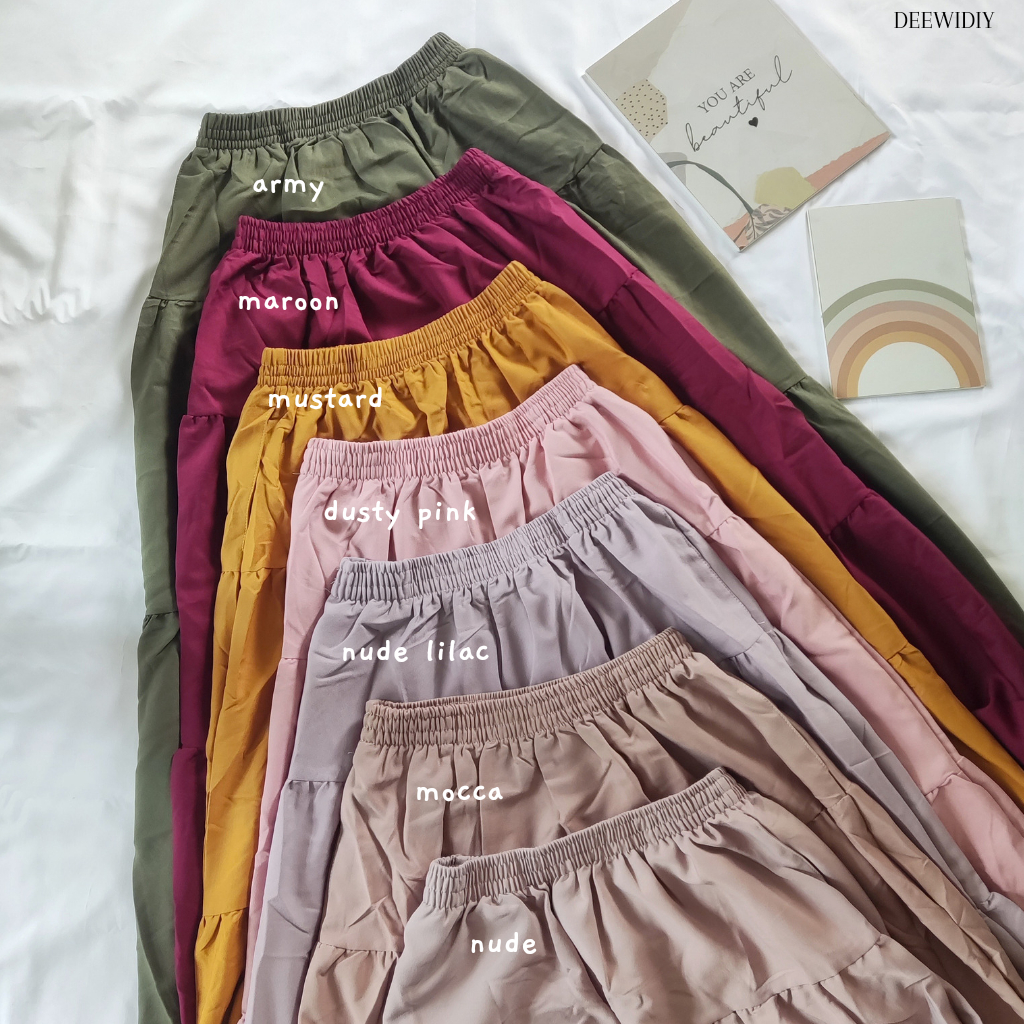 ROK SUSUN REMPEL ROK CANDA ROK REMPEL PANJANG WANITA / CANDY SKIRT DEEWIDIY