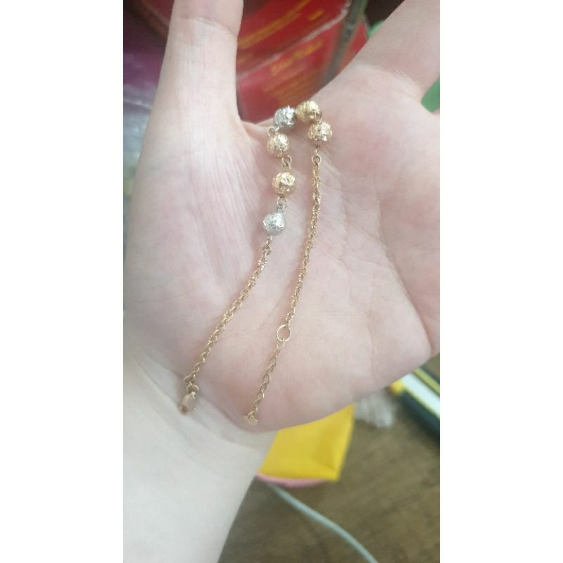 Gelang rantai dewasa pentol gold putih rosegold rose gold emas asli 375 37,5%