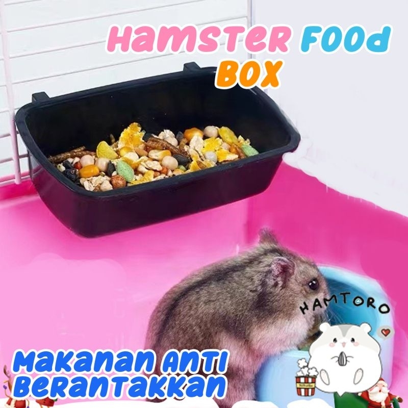 Hamster Food Box Tempat Makan Hamster/Kelinci, Landak Mini