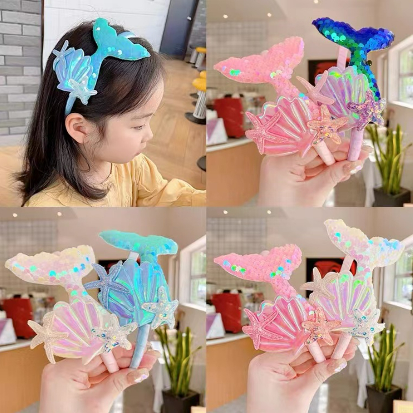 Bando Mermaid Anak Perempuan Bando Duyung Manik Manik Fashion Anak Perempuan Lucu CBKS LC