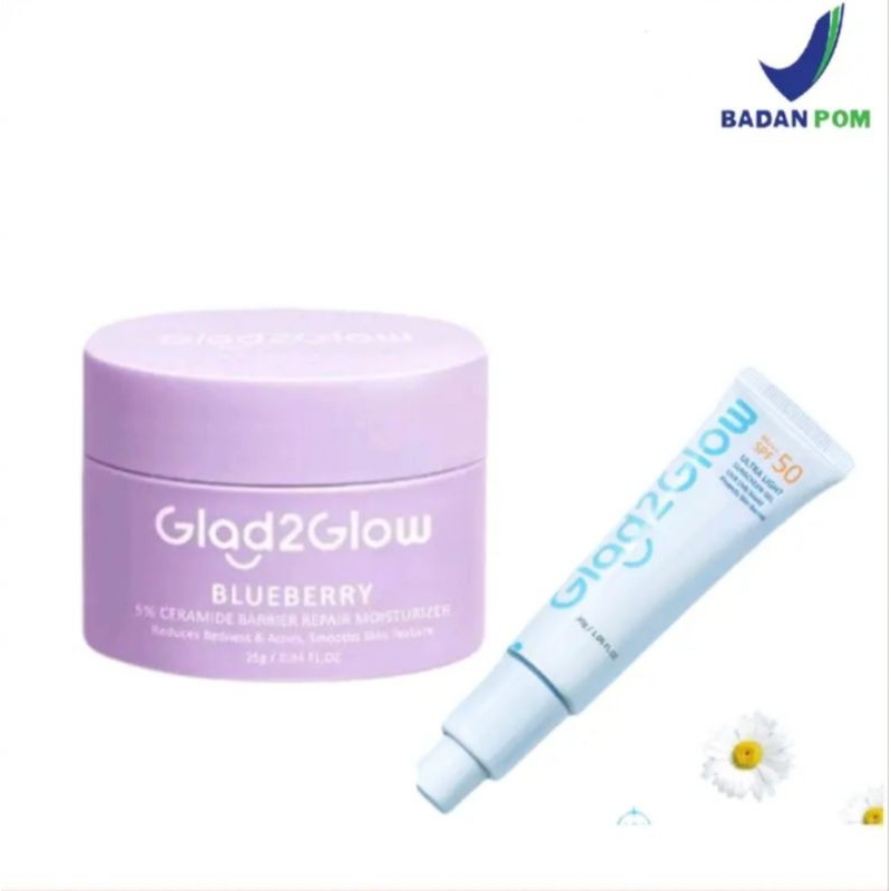 GLAD2GLOW SUNSCREEN BLUEBERRY REPAIR BARRIER MOISTURIZER ULTRA LIGHT SPF 50 CENTELLA