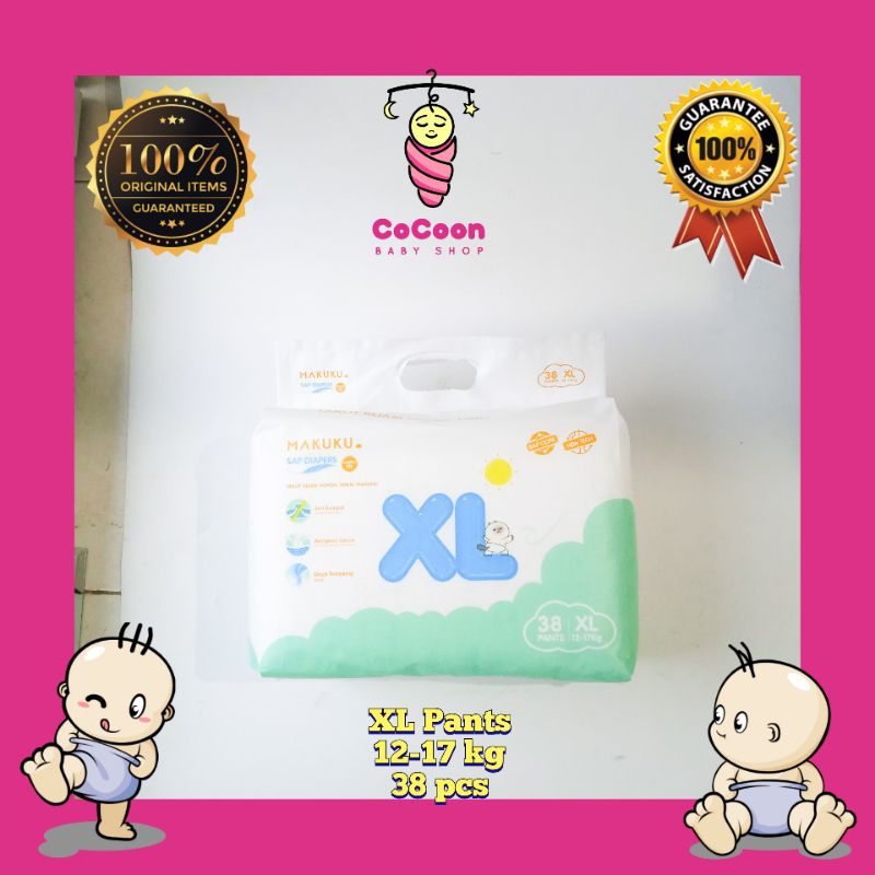 Popok Bayi Makuku Comfort Fit Pants XL38 XL 38 Tipe Celana