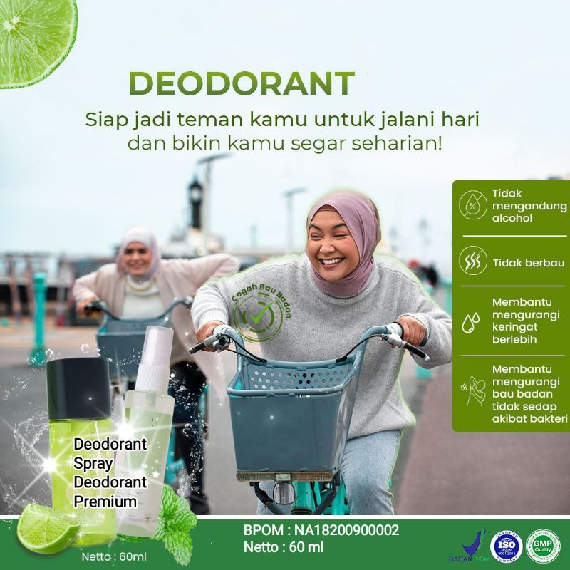 MFI - SR12 DEODORANT SPRAY - DEODORAN HERBAL PENGHILANG BAU BADAN/KETIAK