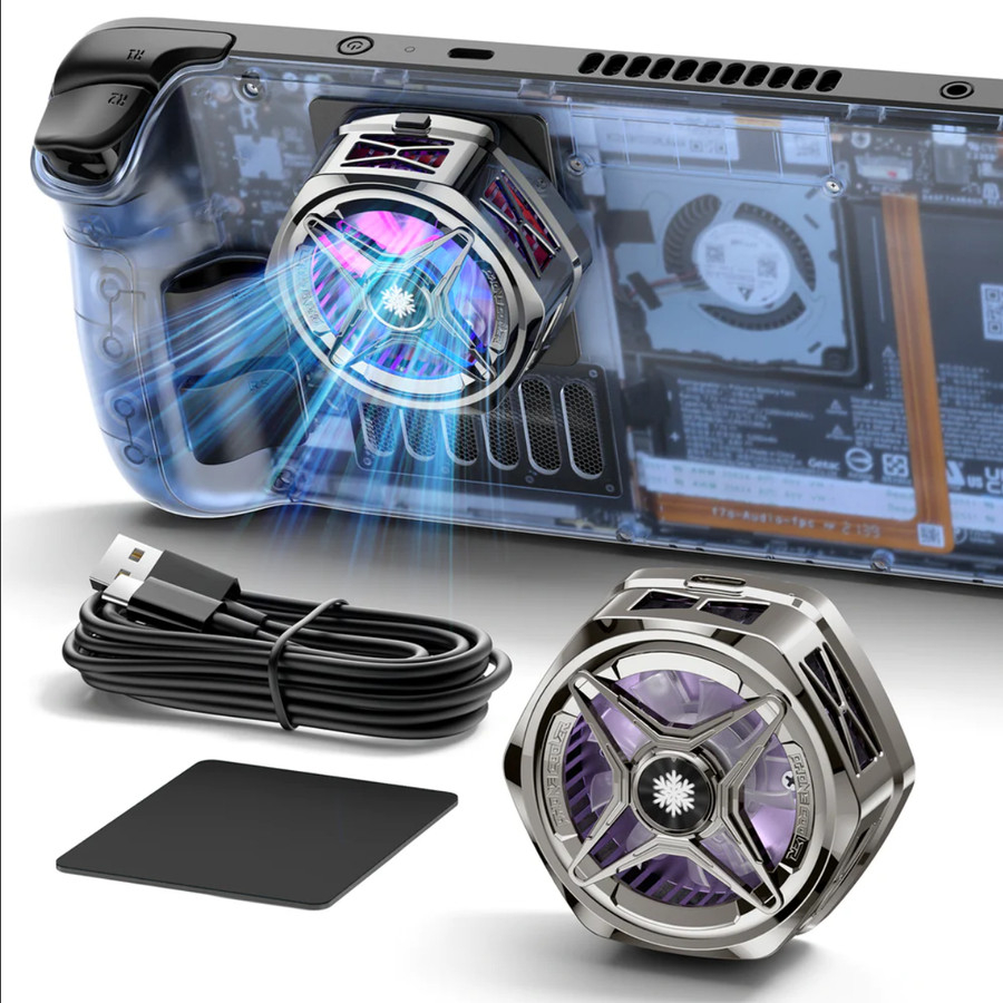 JSAUX Magnetic RGB Magnetic Cooler for Steam Deck Ultra Fast Cooling