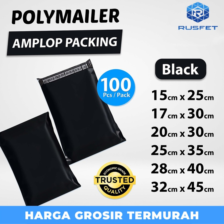 

Polymailer Pack Hitam Amplop Plastik Online shop packing Ekonomis