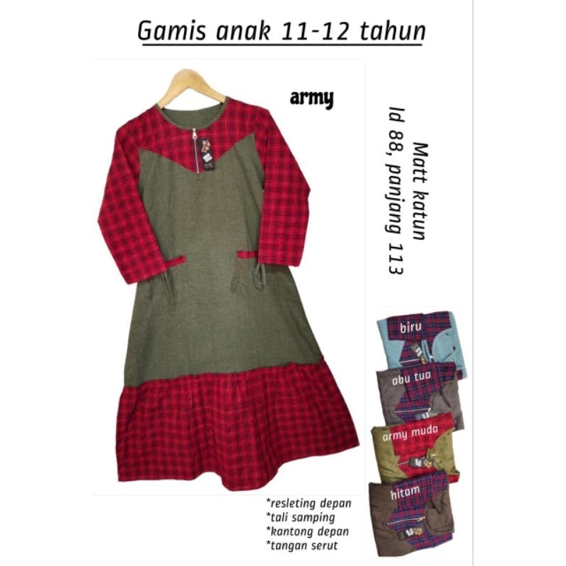 Gamis anak 11-12 tahun/Gamis anak tanggung