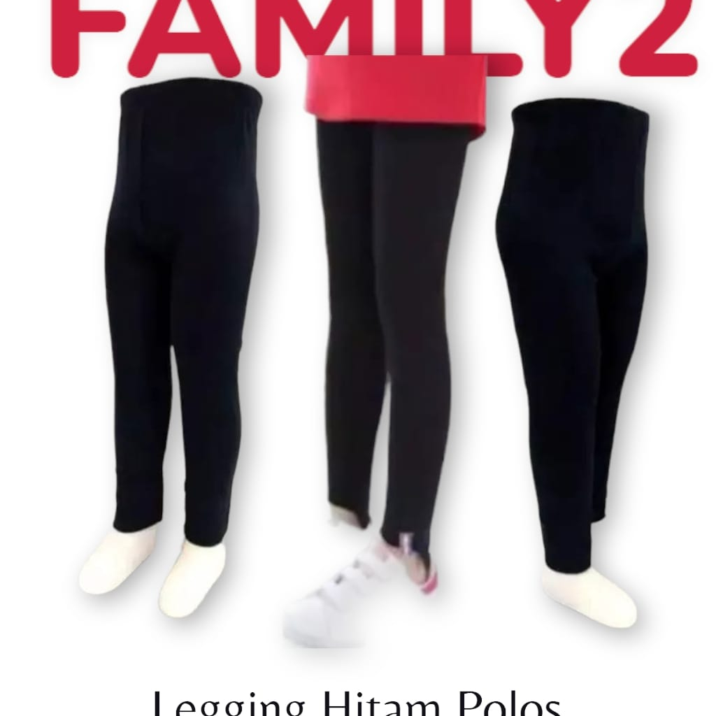 Legging Polos Hitam Wanita / CELANA LEGGING PANJANG WANITA POLOS / Legging Panjang Polos Hitam Premium / Lejing Jersey Spandex usia 1-2-3-4-5-6-7-8-9-10-11-12-13 Tahun