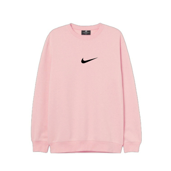 Nike Sweatshirt Baby Pink Basic Logo Simple Premium / Sweater Nike / Crewneck Nike