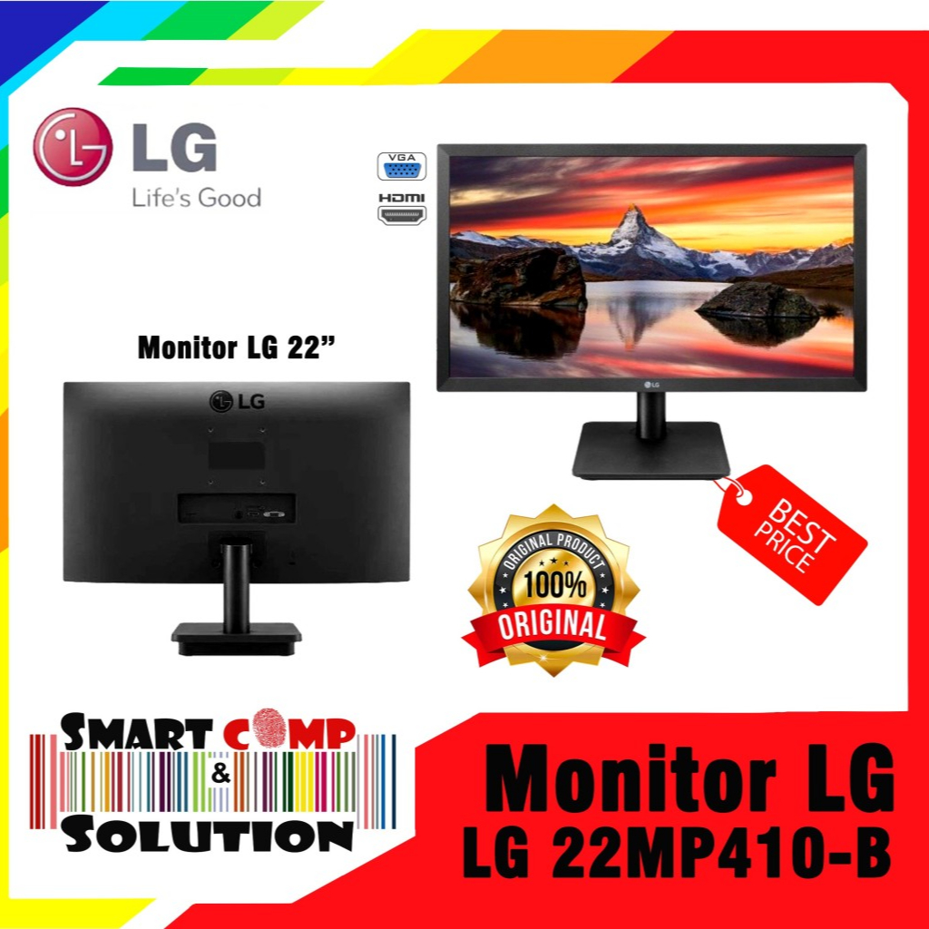 Monitor VA LG 22MP410-B 22MP410B Full HD 1080p VGA HDMI 75Hz AMD