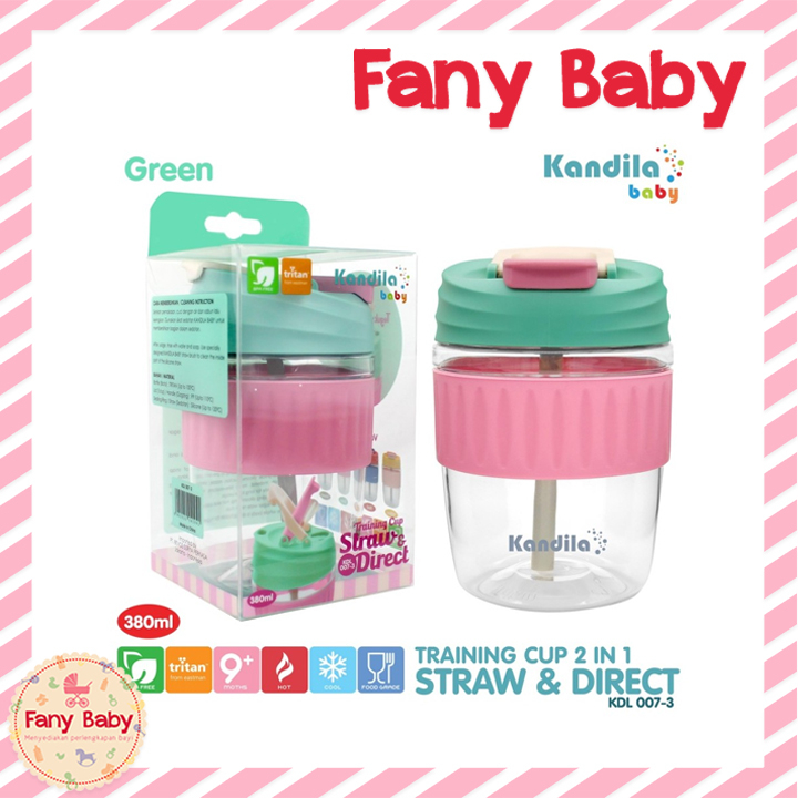 KANDILA BABY TRAINING CUP STRAW &amp; DIRECT 380ML / KDL007-3