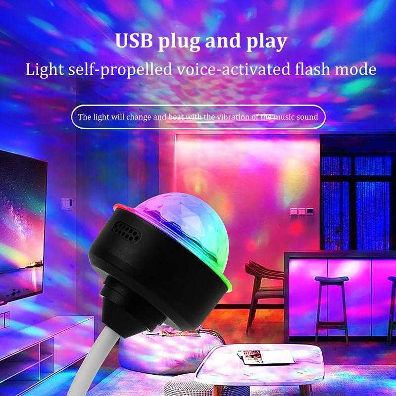 USB Portable LED Light Sound Sensor Lampu Dekorasi Mini 4W Lamp Leher Fleksibel Sensor Suara Berkualitas