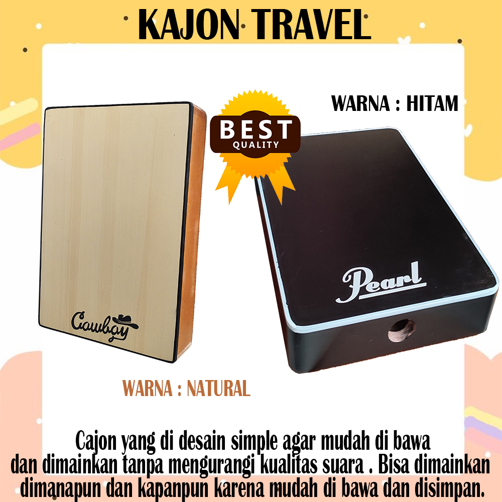 Cajon Travel Bahan Kayu Mahogani