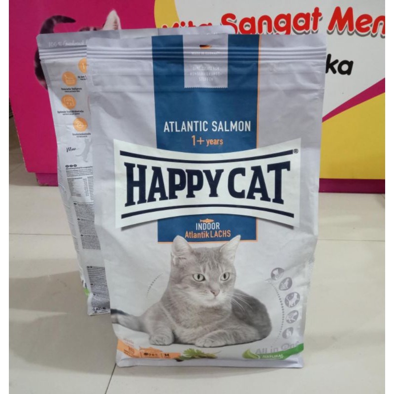 Hppy Cat Indoor Salmon  Adult 4kg makanan kucing  happycat salmon indoor