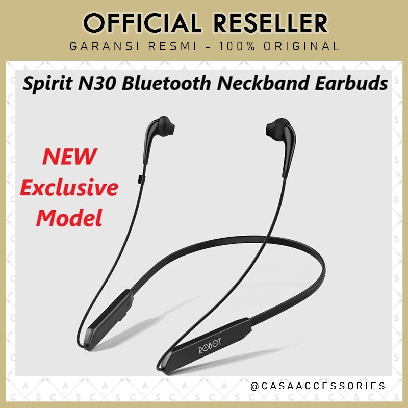 Robot Spirit N30 Bluetooth 5.3 Neckband Earphone Earbuds (new N10 N20)