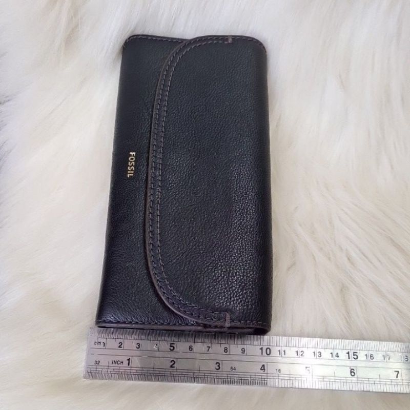 LEATHER WALLET FOS* BLACK AUTH