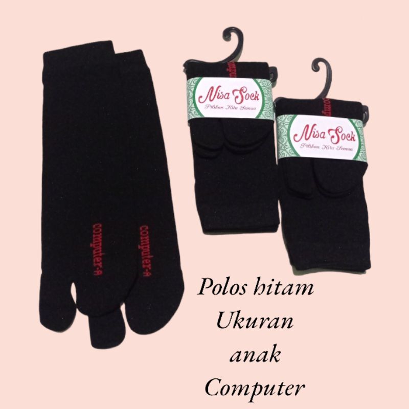 kaos kaki anak jempol polos hitam /kaos kaki jempol anak/kaos kaki sekolah