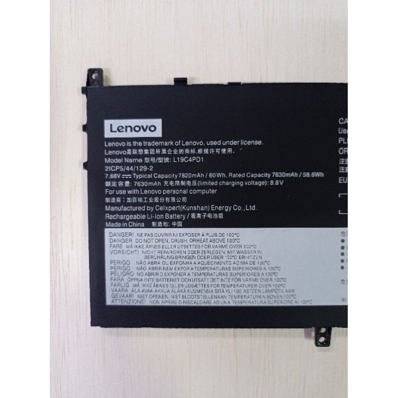 Baterai L19C4PD1 Lenovo Yoga C640 13IML L19D4PD1 L19M4PD1 L19C4PD1