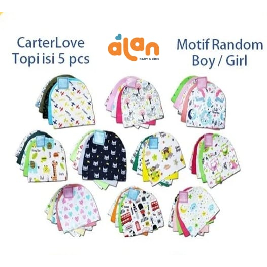 Carterlove Topi Bayi Motif Isi 5 - RANDOM (CRL-TPBM/5)