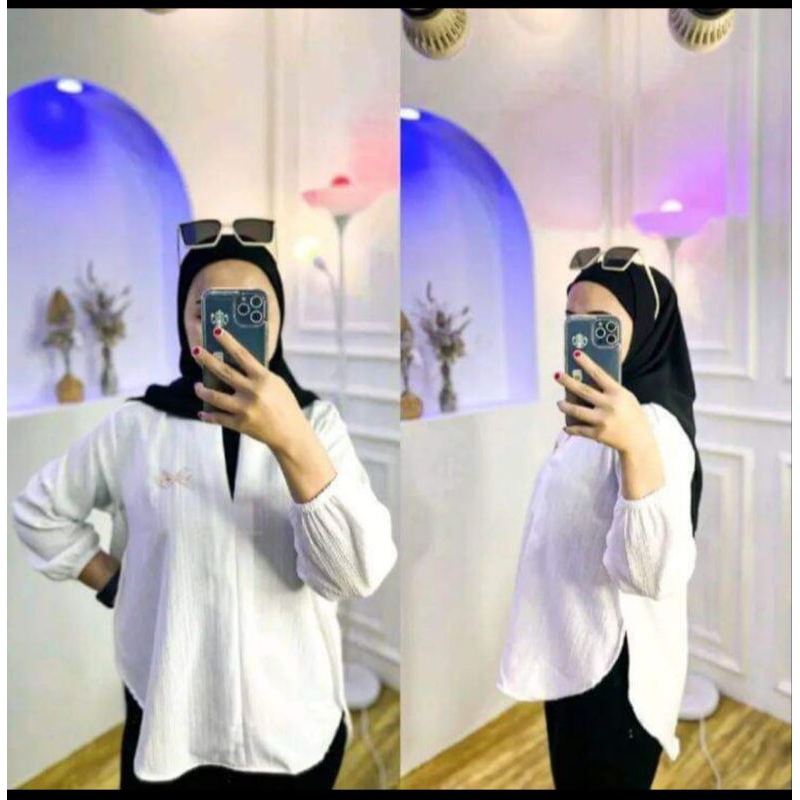 Kemeja Blouse Wanita Lady Crush / Kemeja Style Korea / Atasan Oversize Wanita