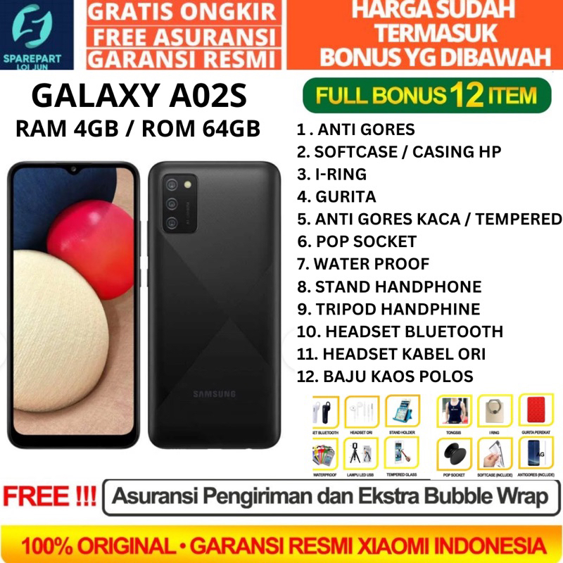 SAMSUNG GALAXY A02S 4/64  RAM 4GB ROM 32GB GARANSI RESMI