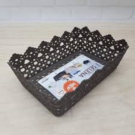 (OSR) L Kotak Mini Plastik Satuan Keranjang MakeUp Kosmetik Gerigi