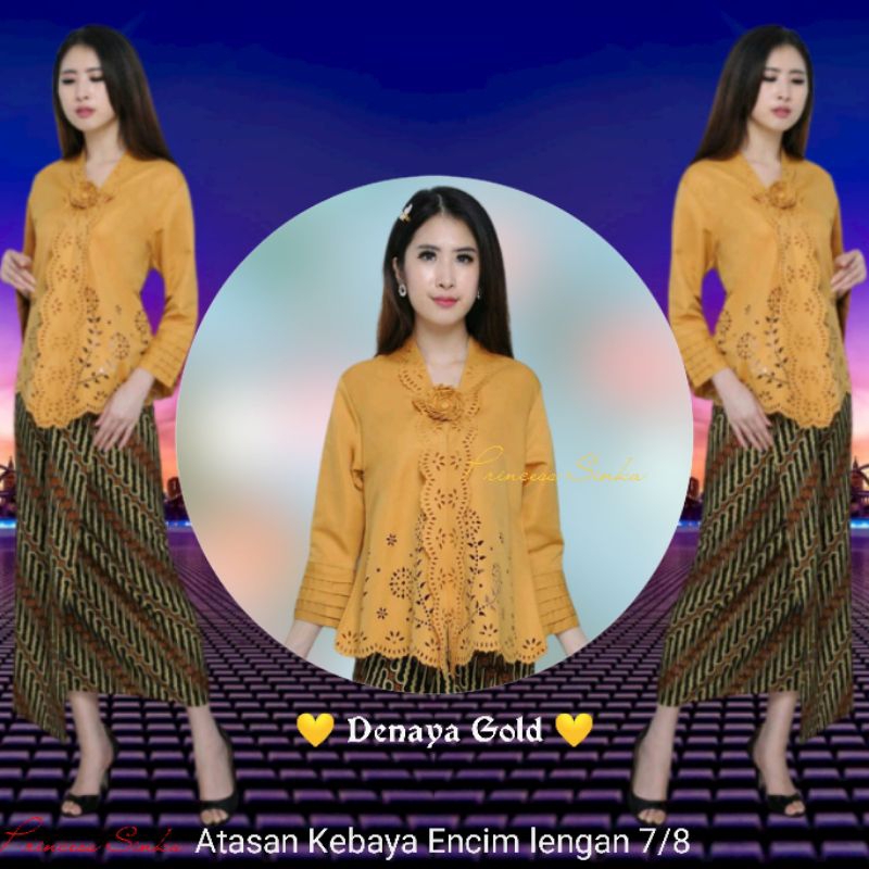 Atasan Kebaya Encim Modern Wisuda Pesta Aplikasi laser cut