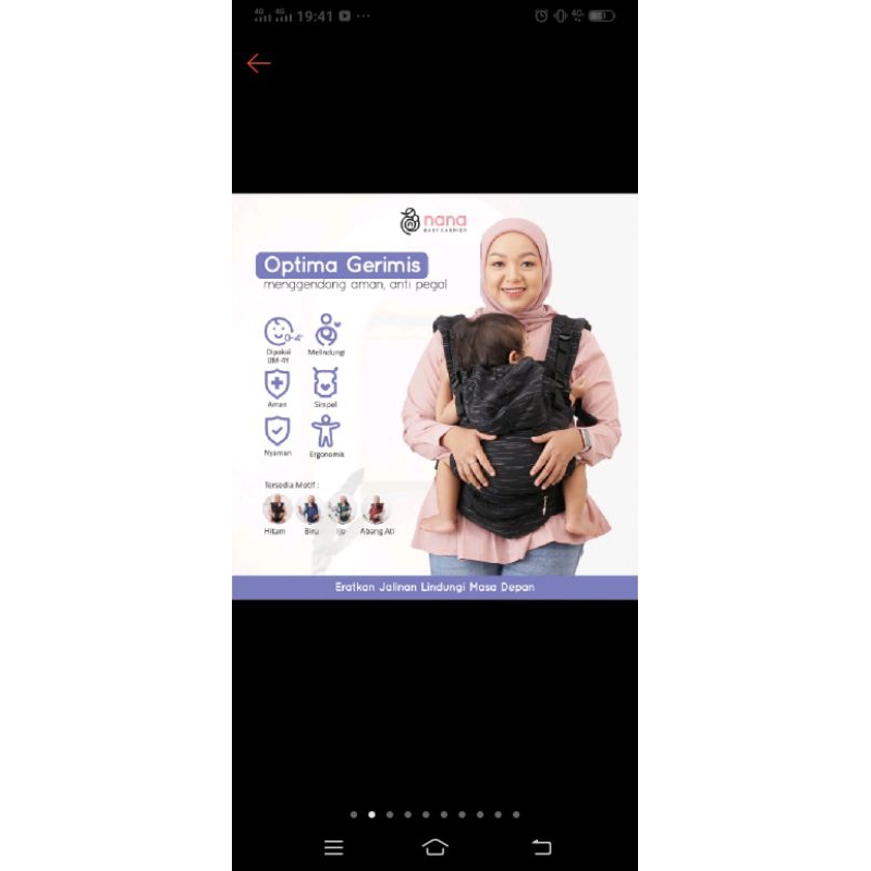 Nana BabyCarrier Optima Gerimis