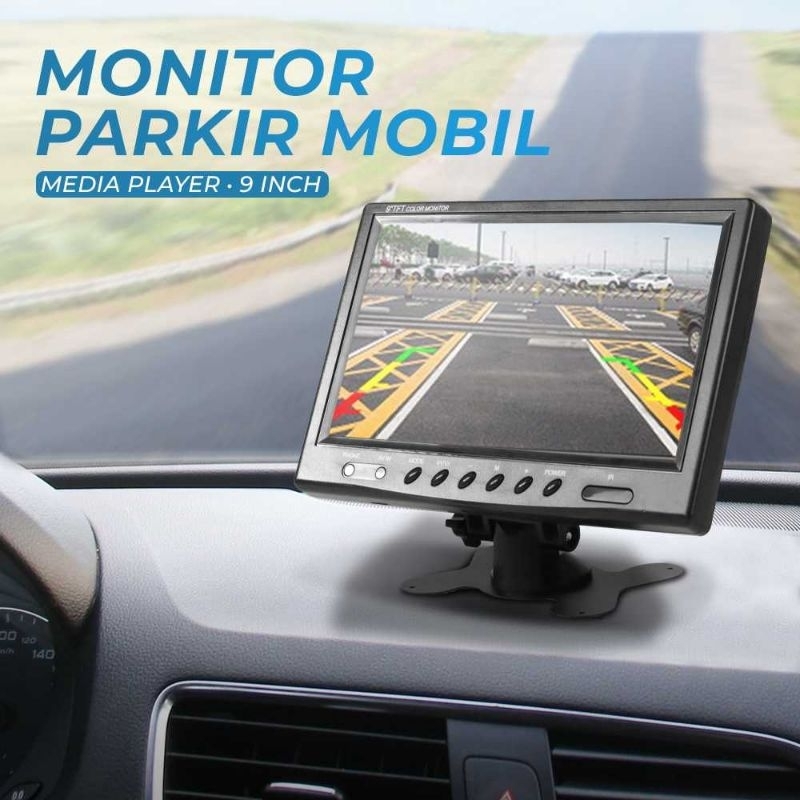 Threecar Monitor Parkir Mobil Rear View TFT LCD DVD MP3 Player 9 Inch - 920SA