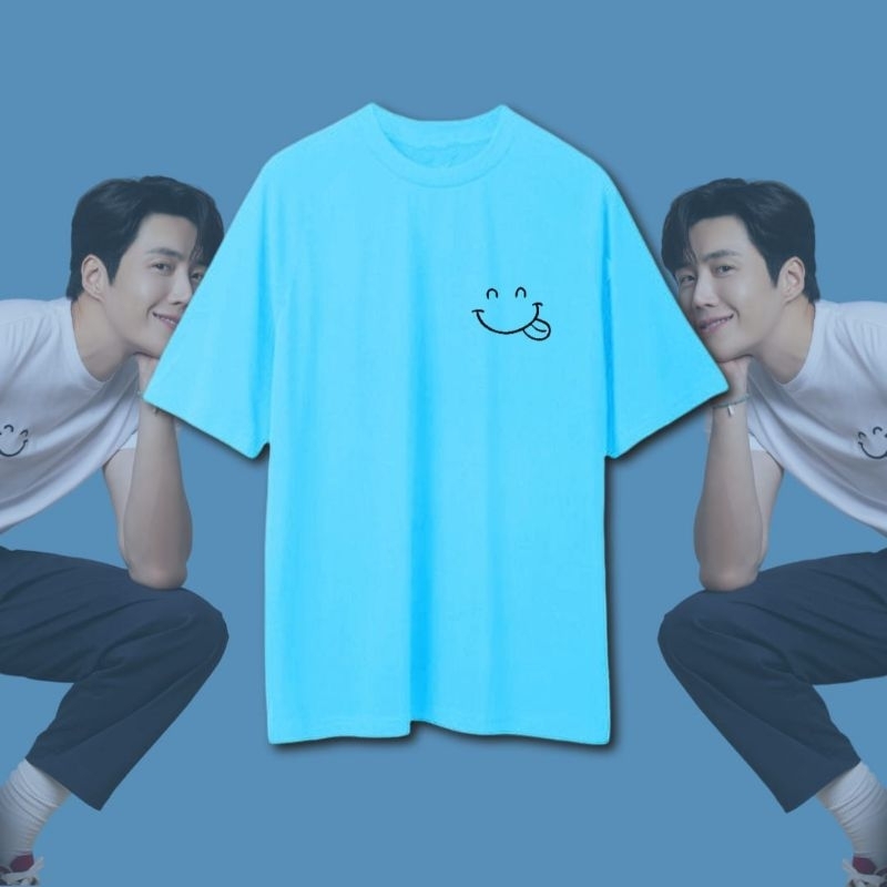 KAOS KIM SEON HO SMILE SIDE/TSHIRT KIMSEONHO HAPPY SMILE 24S FREE PHOTO