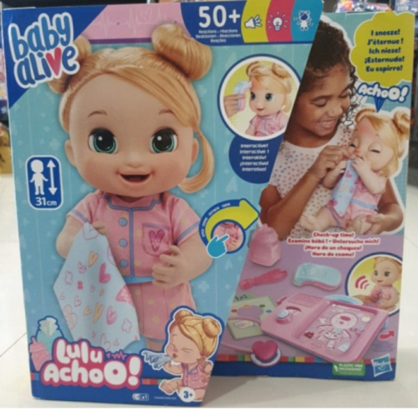 

Unik Boneka Pilek Baby Alive Lulu Achoo Blonde Doll ada Suara dan Light Berkualitas