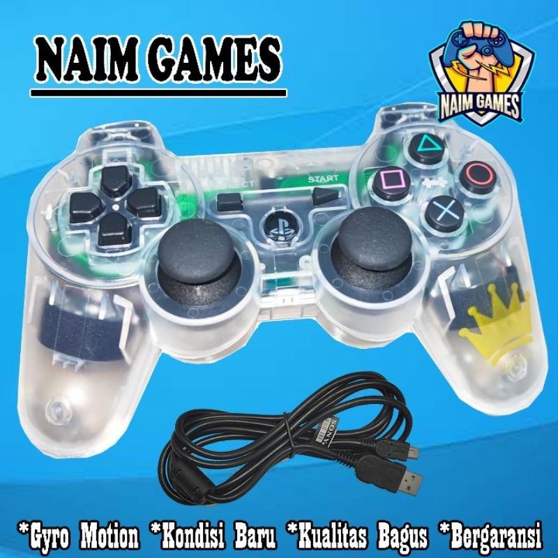 Stik PS3 Gyro Motion stick Wireless OP Gyro transparan