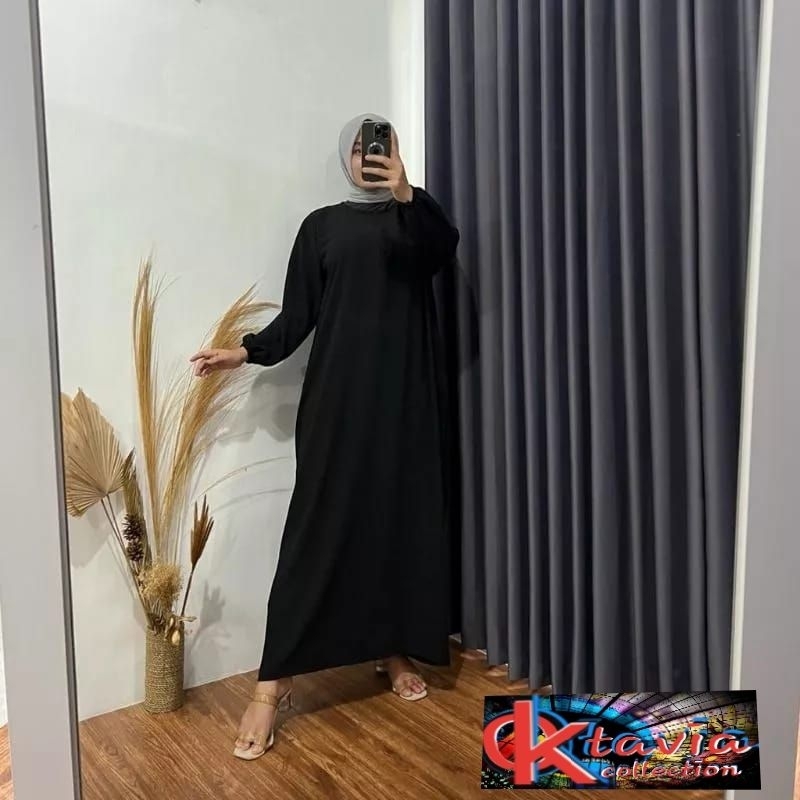 GAMIS ABAYA CRINKLE AIRFLOW/gamis polos busui kekinian