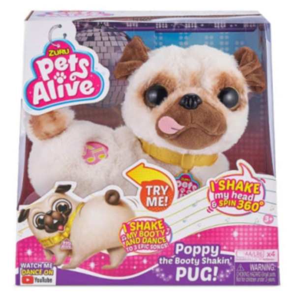

Unik Zuru Boneka Plush Puppy Pets Alive Dancing Pug S1 Menari Lagu Diskon