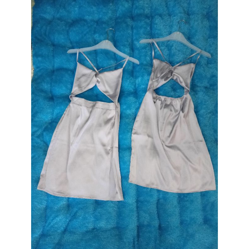 Lingerie dress satin / mini dress, Dress satin gaun malam
